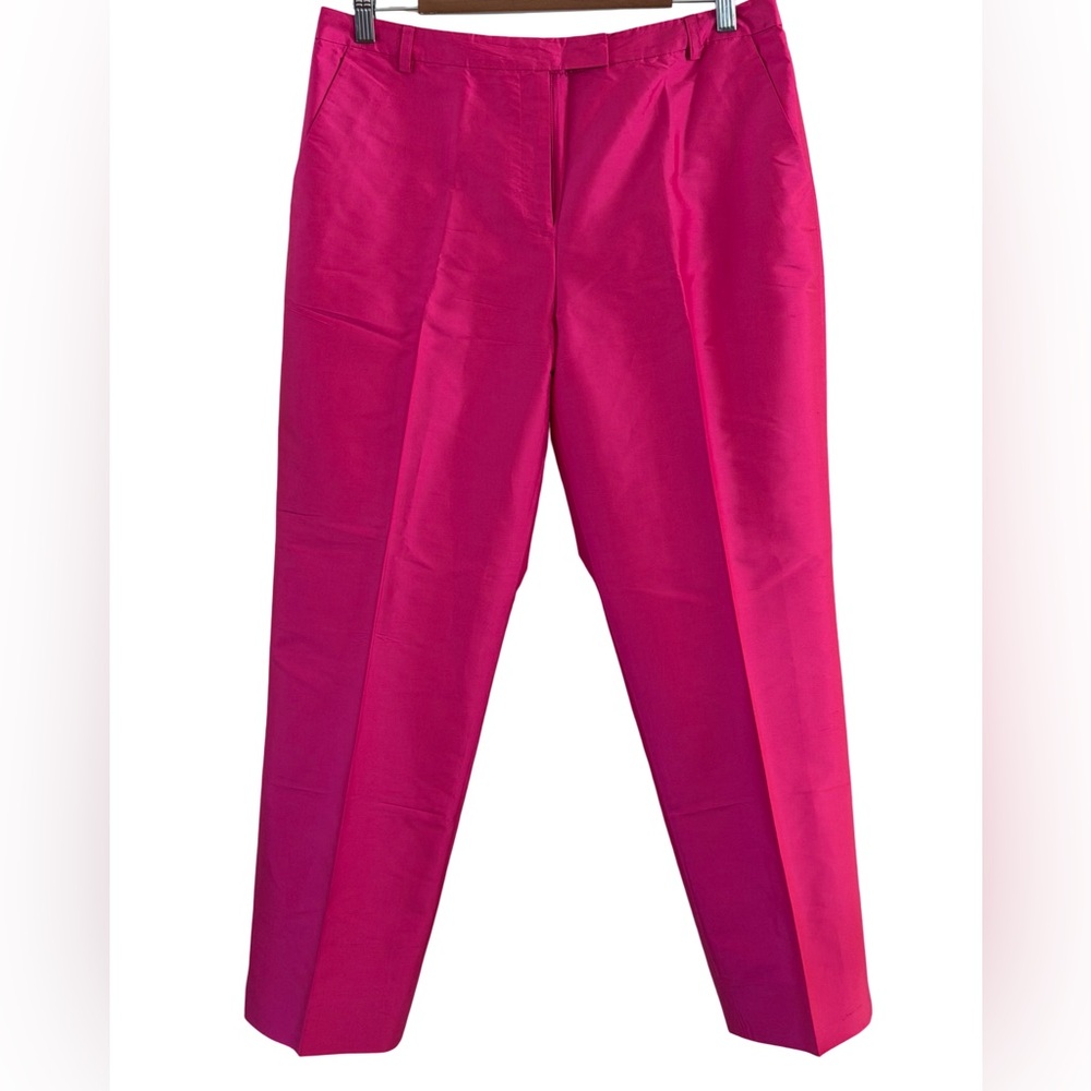 Ann Taylor Dressy Women’s Silk  Trousers In Fuchsia Size 12